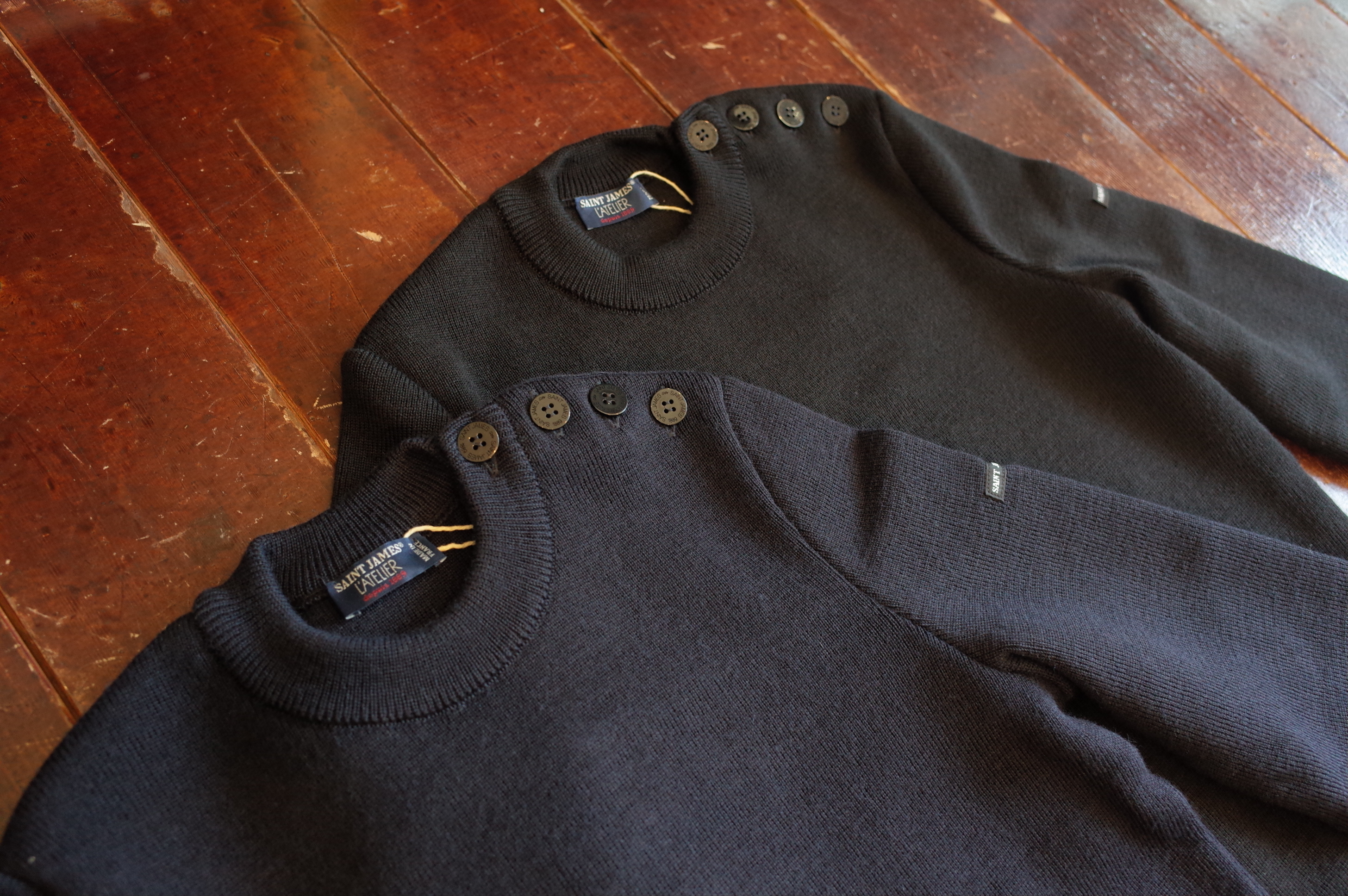 SAINT JAMES CANCALE PLAIN SHOULDER BUTTON SWEATER | MAPS&SONS